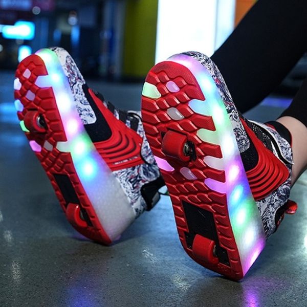 PONERAIT Led Light Flash Two wheels Roller Skate Shoe Dual-Use Walk shoe Children sneaker, White
PONERAIT Led Light Flash Two wheels Roller Skate Shoe Dual-Use Walk shoe Children sneaker, White