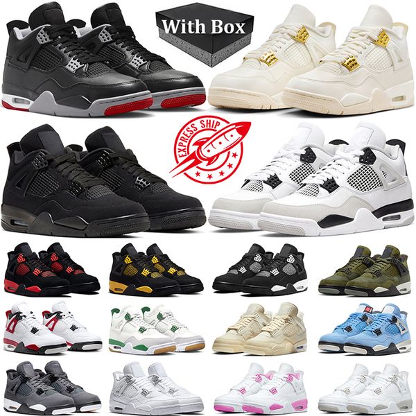 With Box 4s Bred Reimagined j4 basketball shoes jumpman 4 men women Black Cat Metallic Gold Red Cement Thunder Military Black Sail Mens Trainers Outdoor Sneakers, #18
With Box 4s Bred Reimagined j4 basketball shoes jumpman 4 men women Black Cat Metallic Gold Red Cement Thunder Military Black Sail Mens Trainers Outdoor Sneakers, #18