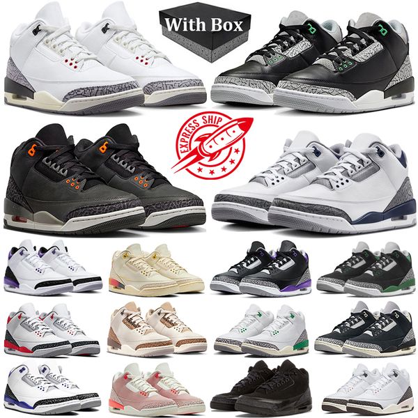 With box 3s Basketball Shoes Men Women Jumpman 3 White Cement Palomino Midnight Navy Green Glow Racer Blue Wizards Mens Trainers Sneakers, #18
With box 3s Basketball Shoes Men Women Jumpman 3 White Cement Palomino Midnight Navy Green Glow Racer Blue Wizards Mens Trainers Sneakers, #18