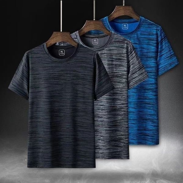 

Summer tech t shirt mens short sleeve ice silk t-shirts sports tops fitness basketball thin quick-dry solid color casual loose oversize shirts tees running train 3 4 5xl, B04