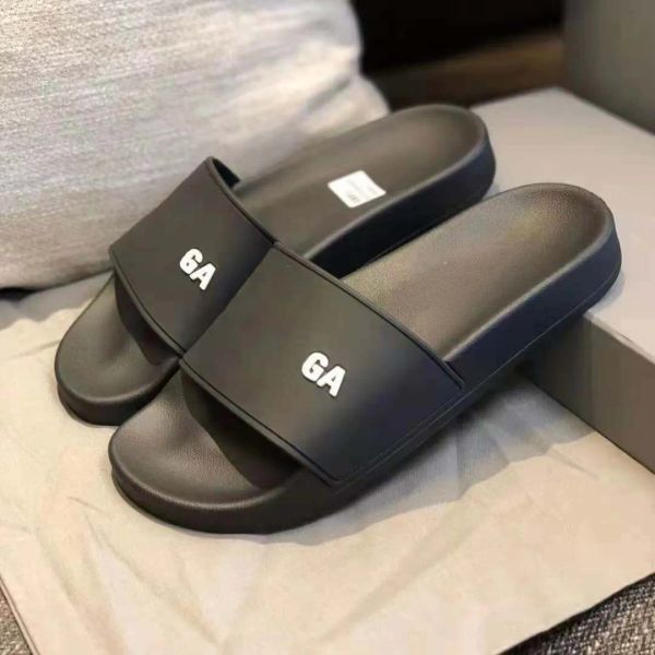 

Designer Sandals Women's Sandals Letter Men's and Women's Slippers Beach Couple One line Slim Slim Fit Fashion Coat Designer Room Shoes, Black (white letters)