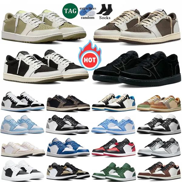 

With box Basketball Shoes Men Women Mens Golf Olive Black Phantom Reverse Dark Mocha panda Vintage UNC Grey Trainers Sport Sneakers size 36-47, Color 10