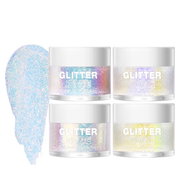 

Holographic Body Glitter Gel for Body Face Hair and Lip Color Changing Glitter Gel Under Light Vegan Cruelty Free Makeup, Choose from below options