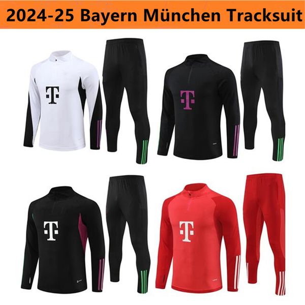 

New 2024 2025 BaYerNes MuNich tracksuit soccer sets 23 24 SANE LEWANDOWSKI GNABRY MULLER KIMMICH football training suit men and kids survetement jogging kits, Red