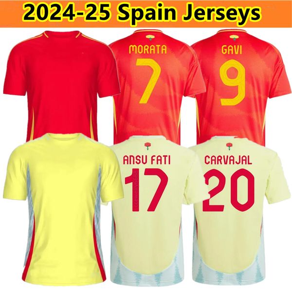 

New 2024 2025 SpainS Soccer Jerseys Euro Cup PEDRI LAMINE YAMAL PINO MERINO RODRIGO SERGIO M.ASENSIO FERRAN Men Kids and HERMOSO REDONDO CALDENTEY 24 25 Football Shirt, Away+patch
