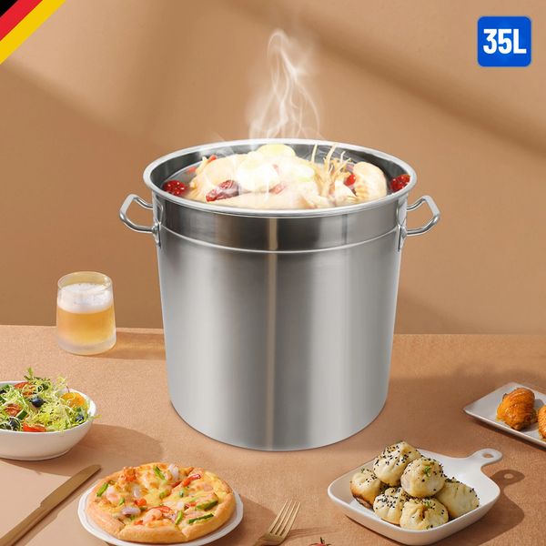 Cooking Pot Soup With Lid 35liter Goulash Kettle Camping Stainless Steel For Home And Restaurant 240308, Brown
Cooking Pot Soup With Lid 35liter Goulash Kettle Camping Stainless Steel For Home And Restaurant 240308, Brown