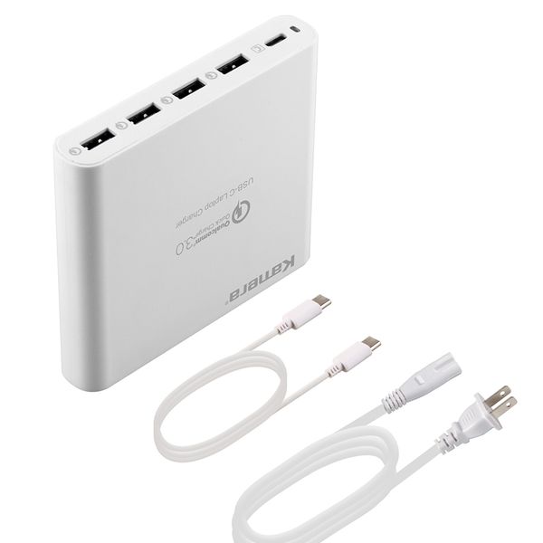 80W USB C Laptop Desktop Charging Station, 5-Port Type C Adapter Charger for Apple MacBook Pro, HP Spectre, Chromebook, QC3.0 USB Ports for Galaxy iPhone iPad and More
80W USB C Laptop Desktop Charging Station, 5-Port Type C Adapter Charger for Apple MacBook Pro, HP Spectre, Chromebook, QC3.0 USB Ports for Galaxy iPhone iPad and More