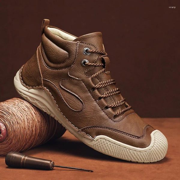 Walking Shoes Four Seasons Fashion 800 Large Size Hand-ed Mid-top Cotton Outdoor Casual Soft Leather 518, Brown
Walking Shoes Four Seasons Fashion 800 Large Size Hand-ed Mid-top Cotton Outdoor Casual Soft Leather 518, Brown