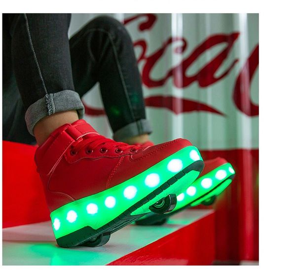 PONERAIT Led Light Glowing USB Charging Two wheels Roller Skate Shoe Fashion Sneaker Walk Shoe, Silver
PONERAIT Led Light Glowing USB Charging Two wheels Roller Skate Shoe Fashion Sneaker Walk Shoe, Silver