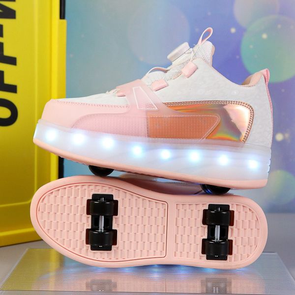 PONERAIT Deformation Four wheels USB Charging Roller Skate Shoe Outdoor Casual Fashion Children Sneaker, White
PONERAIT Deformation Four wheels USB Charging Roller Skate Shoe Outdoor Casual Fashion Children Sneaker, White