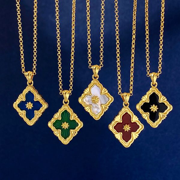 18K Gold Plated Necklaces Luxury Designer Necklace Flowers Shell Pendant Necklace Wedding Party Jewelry With Box
18K Gold Plated Necklaces Luxury Designer Necklace Flowers Shell Pendant Necklace Wedding Party Jewelry With Box