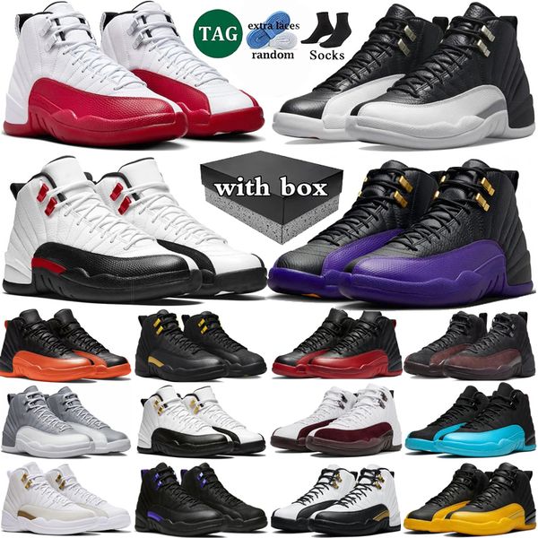 With box 12 Cherry Basketball Shoes Men 12s Red Taxi Brilliant Orange Playoffs Gamma Blue Stealth Muslin Mens Trainers Sport Outdoor Sneakers, Color 25
With box 12 Cherry Basketball Shoes Men 12s Red Taxi Brilliant Orange Playoffs Gamma Blue Stealth Muslin Mens Trainers Sport Outdoor Sneakers, Color 25