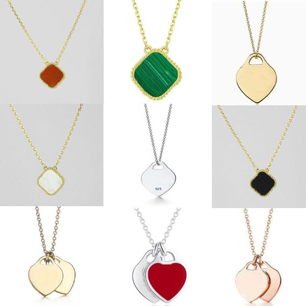 Heart Necklace Pendant Necklaces Designer for Women Clover Necklace Fashion Jewelry Woman Silver Chain Designers Jewelrys Birthday Christmas Wedding Party Gifts
Heart Necklace Pendant Necklaces Designer for Women Clover Necklace Fashion Jewelry Woman Silver Chain Designers Jewelrys Birthday Christmas Wedding Party Gifts
