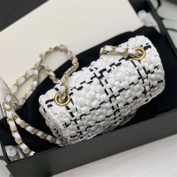 15A TOP quality Flip Bag designer bags 17cm Woven cotton straw bag woman shoulder bag chain bag lady Cosmetic Bag With box C88, White
15A TOP quality Flip Bag designer bags 17cm Woven cotton straw bag woman shoulder bag chain bag lady Cosmetic Bag With box C88, White