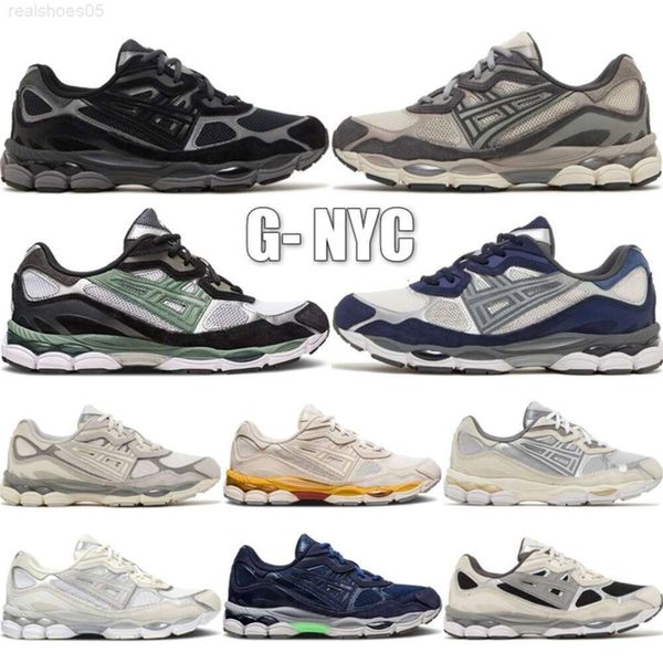 

Top Gel NYC Marathon Running Shoes Designer Oatmeal Concrete Navy Steel Obsidian Grey Cream White Black Outdoor Trail Sneakers Size 36-45, 01 graphite grey black