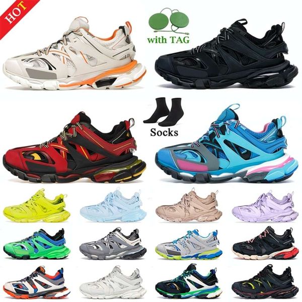 

Parisiga Shoe track Fashion Track 3 Casual Shoes Triple s 3.0 Platform Sneakers Black White Green Pink Dark Blue Cool Grey Cement Rainbow Shadow, B11 blue pink 3546