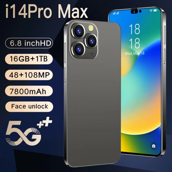 Mobile Phones 14 5G SmartPhone Original 4G Dual Sim Celulares Android Unlocked Android Cell Phone I4 Global Version New PHONE 1TBS
Mobile Phones 14 5G SmartPhone Original 4G Dual Sim Celulares Android Unlocked Android Cell Phone I4 Global Version New PHONE 1TBS