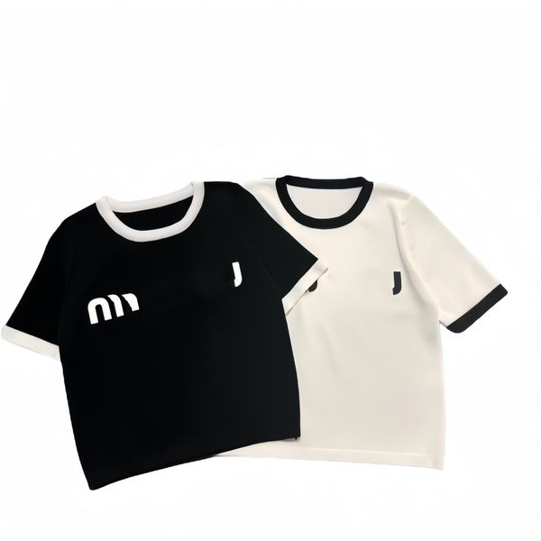 Womens Clothes Croptop Designer Top Letter Shoulder Short Sleeve T shirt Womens Design Contrast Color Top Temperament Commuting, Black
Womens Clothes Croptop Designer Top Letter Shoulder Short Sleeve T shirt Womens Design Contrast Color Top Temperament Commuting, Black