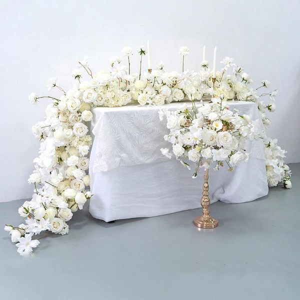 Decorative wers White Wedding ral Runner Arrangement Banquet Event Table Centerpieces Ball With Candleholder Rose Orchid Row, Red
Decorative wers White Wedding ral Runner Arrangement Banquet Event Table Centerpieces Ball With Candleholder Rose Orchid Row, Red