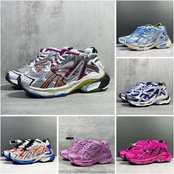 

Factory direct sale Triple s 7.0 Runner Sneaker Shoes Hottest Tracks 7 Tess Gomma Paris Speed Platform Fashion Outdoor Sports Sneakers Size 36-46, Color26