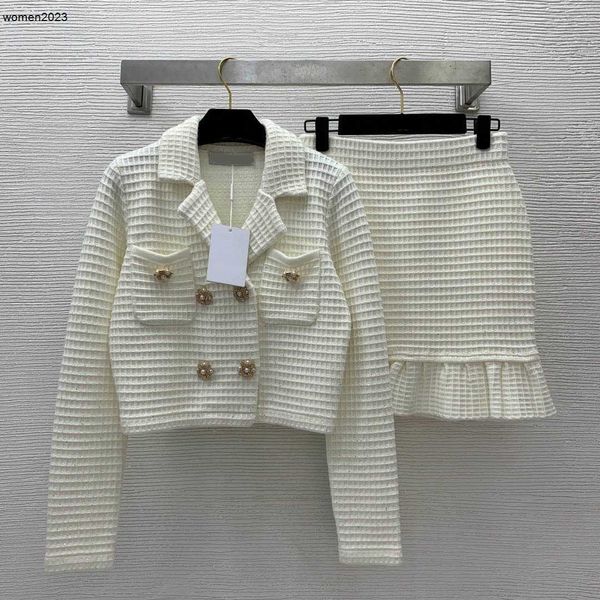 

Women Skirt Set Designer Jacket Suit Womens Coat 2pcs Brand Spring Long Sleeve Overcoat Wear Fashion LOGO Fishtail Skirt Two Piece Dress Suits Mar 23, #2-white-only skirt