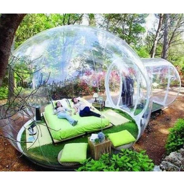 wholesale OutDoor Inflatable Bubble House 3M/4M Dia Outdoor Bubble Tent For Camping PVC Bubble Tree Tent/Igloo Tent With Blower