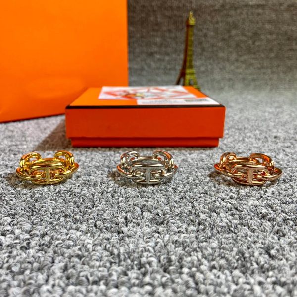 Chaine d Ancre Enchainee ring H for woman designer couple Gold plated 18K diamond size 6-8 T0P highest counter Advanced Materials European gift With original box
Chaine d Ancre Enchainee ring H for woman designer couple Gold plated 18K diamond size 6-8 T0P highest counter Advanced Materials European gift With original box