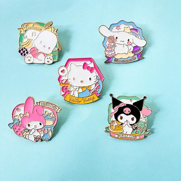 New Childhood Girl Kuromi Melody Cats Enamel Pins Cute Anime Movies Games Hard Enamel Pins Collect Cartoon Brooch Backpack Hat Bag Collar Lapel Badges