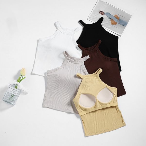 Tank Top Women Sexy sleeveless camisole for women new style with breast pads for hot girls to wear underneath, Dark coffee
Tank Top Women Sexy sleeveless camisole for women new style with breast pads for hot girls to wear underneath, Dark coffee
