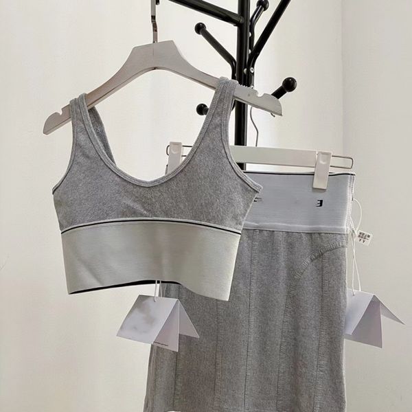 Two piece set women designer Summer ALX Sports Tank Set Tight Short Open Navel Sexy Top Half Skirt for Women, A3
Two piece set women designer Summer ALX Sports Tank Set Tight Short Open Navel Sexy Top Half Skirt for Women, A3