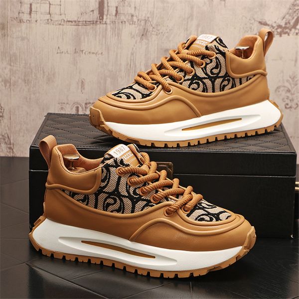 2024 Designer Men Spring Autumn Comfortable Men's Platform Sneakers Fashion Casual Thick Sole Shoes Sports Zapatillas Hombre, Brown
2024 Designer Men Spring Autumn Comfortable Men's Platform Sneakers Fashion Casual Thick Sole Shoes Sports Zapatillas Hombre, Brown