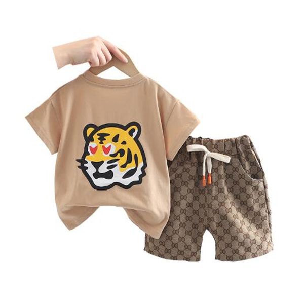 Boys' summer suit Boys' short-sleeved crew neck printed short-sleeved shorts casual suit, Gray
Boys' summer suit Boys' short-sleeved crew neck printed short-sleeved shorts casual suit, Gray