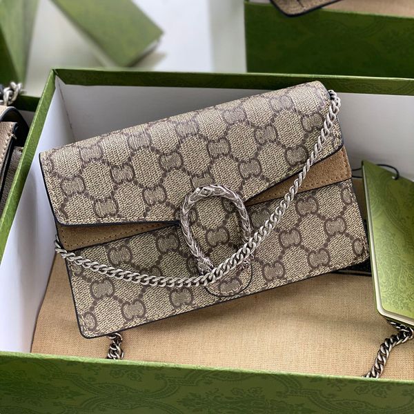 

High Quality Designer Bag Snake Shoulder Bag Handbags Chain Strap Purse Clutch Bag Mini CrossBody Fashion Wallet Luxury Mini Woman Leather Wallet, #20