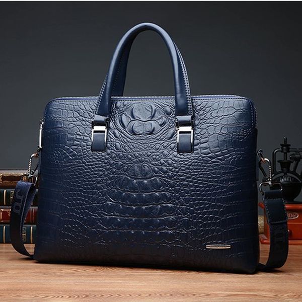 Outlet factory handbag fashion crocodile business briefcase large capacity double zipper compartment men handbag Joker embossed leather shoulder bag 3 colors, Brown
Outlet factory handbag fashion crocodile business briefcase large capacity double zipper compartment men handbag Joker embossed leather shoulder bag 3 colors, Brown