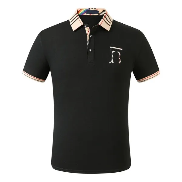 

Multi Embroidery Polo Shirts Man Fashion Design Ribbed Sleeves Hem Stretch Polos Top Male, #5