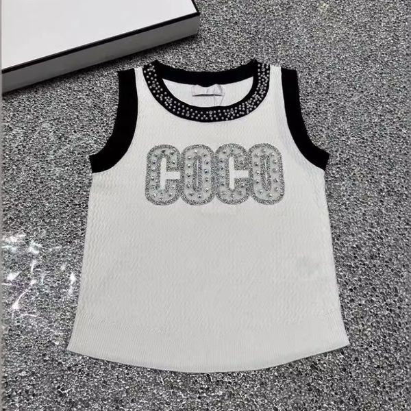 Summer fashion designer tops 2 Letter CO New Celebrity Heavy Industry Letter Diamond Accessories Knitted Shirt Vest Women Tanks cotton blend tank tops CHANNEL, Black
Summer fashion designer tops 2 Letter CO New Celebrity Heavy Industry Letter Diamond Accessories Knitted Shirt Vest Women Tanks cotton blend tank tops CHANNEL, Black