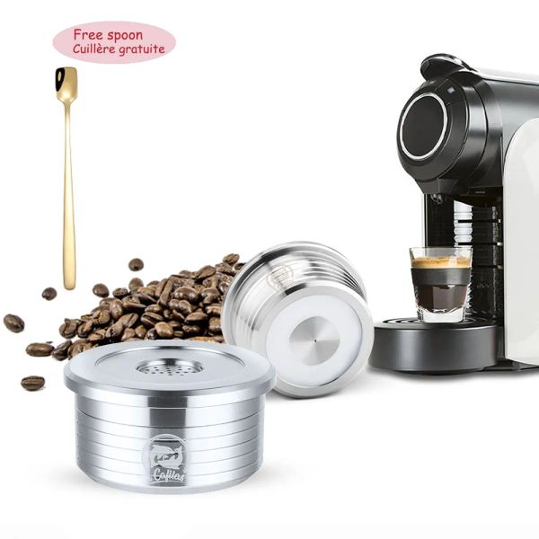 Stainless Tools Steel Refillable Capsule Pod Reusable Coffee Filters Cup for Delta Q Ndiq7323 Hine Metal Spoon Bean Grinder, Blue
Stainless Tools Steel Refillable Capsule Pod Reusable Coffee Filters Cup for Delta Q Ndiq7323 Hine Metal Spoon Bean Grinder, Blue