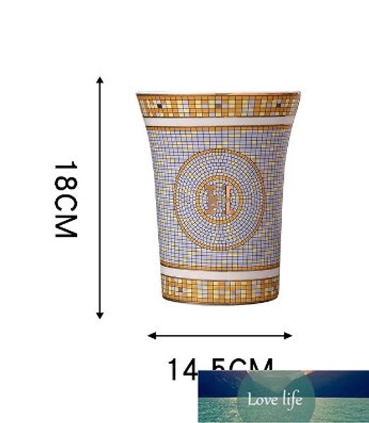 Simple Ceramic Vase Decoration High-End Entry Living Room TV Cabinet Home Vase Illustration Dried Flower Decoration Vase