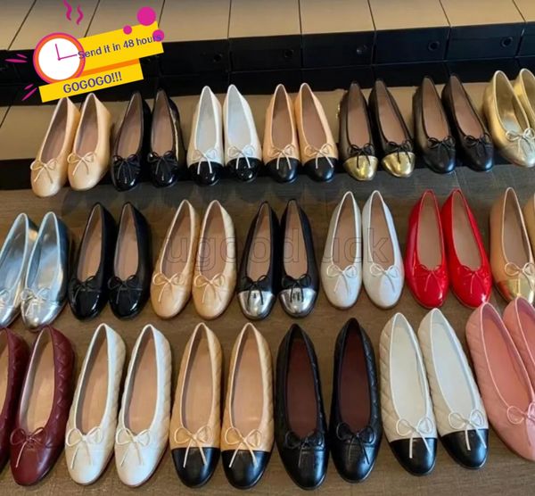 Ballet flats Designer dress shoes Women's classic casual loafers Spring summer fall outdoor everything bow single shoes