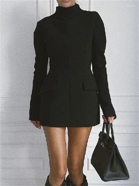 Casual Dresses 2024 Women Turtleneck Black Mini Dress Waist Slim Long Sleeve Elegant Short Robes For Female
Casual Dresses 2024 Women Turtleneck Black Mini Dress Waist Slim Long Sleeve Elegant Short Robes For Female