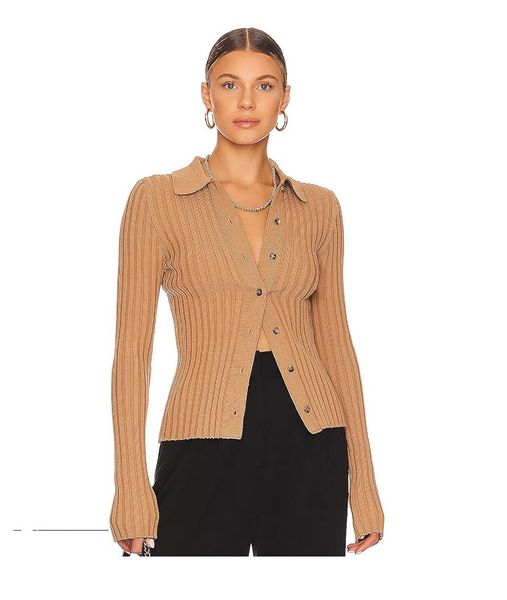 ZAFUL Women's V Neck Button Down Ribbed Sweater Cardigan Long Sleeve Polo Collar Slim Knitted Pullover, Khaki
ZAFUL Women's V Neck Button Down Ribbed Sweater Cardigan Long Sleeve Polo Collar Slim Knitted Pullover, Khaki