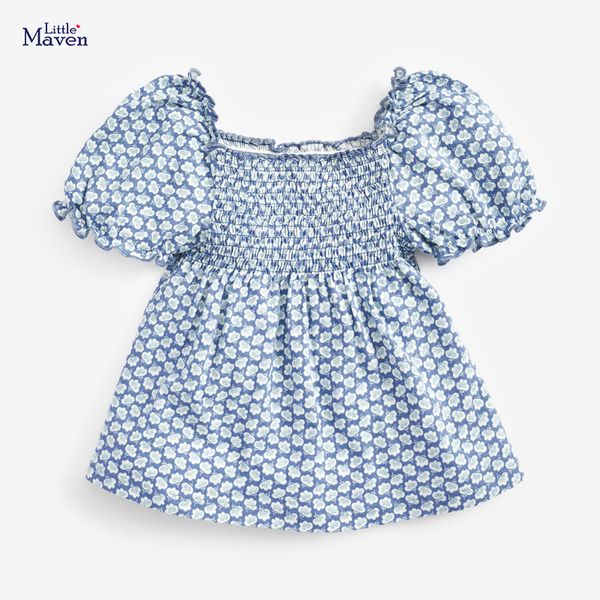 Children's clothing summer new girls short-sleeved T-shirt cotton round neck children's T-shirt, Blue
Children's clothing summer new girls short-sleeved T-shirt cotton round neck children's T-shirt, Blue