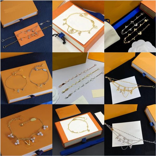 Flower Charm Bracelets Designer Pearl Crystal Pendant Bracelet Cuff Bangle Women 18K Gold Silver Plated Stainless Steel Wedding Party Fashion Jewelry High Quality
Flower Charm Bracelets Designer Pearl Crystal Pendant Bracelet Cuff Bangle Women 18K Gold Silver Plated Stainless Steel Wedding Party Fashion Jewelry High Quality