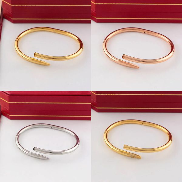 Nail Bracelet Gold Bangle Designer Jewelry Woman Rise Gold Silver Bracelets for Women Mens Bangles Luxury Jewelrys Fashion Brand for Wedding Party Gift
Nail Bracelet Gold Bangle Designer Jewelry Woman Rise Gold Silver Bracelets for Women Mens Bangles Luxury Jewelrys Fashion Brand for Wedding Party Gift