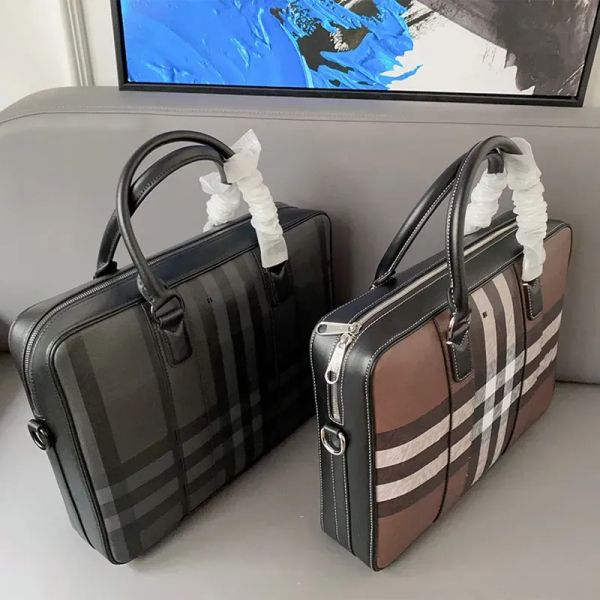 Designer Briefcases For Men Business Handbags Brand Striped Bag Design Laptop Letter Leather Handbag Messenger Capacity Shoulder Versatile -14, Black 
Designer Briefcases For Men Business Handbags Brand Striped Bag Design Laptop Letter Leather Handbag Messenger Capacity Shoulder Versatile -14, Black