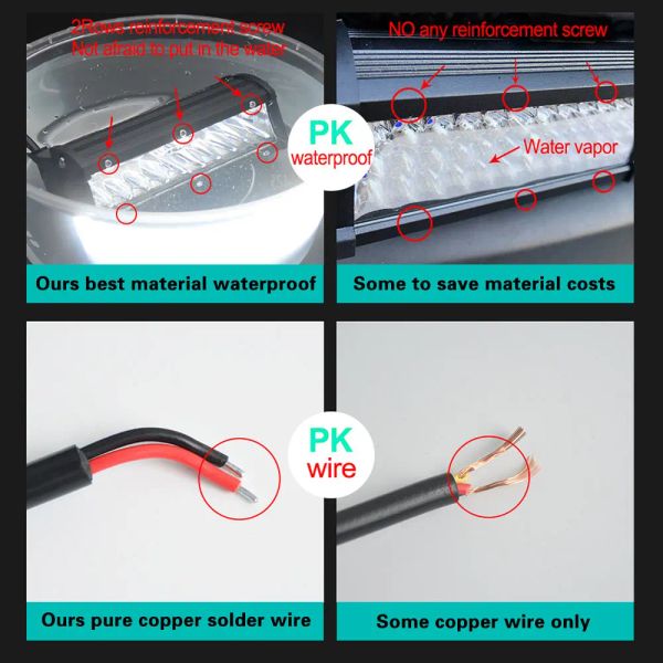 Universal 7'' LED Work Light Bar For Car 4x4 Accessories Off Road 12v 24v Fog lamp Flood Beams Combo Car Truck ATV SUV