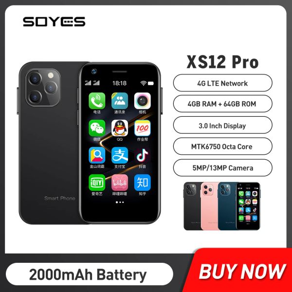 XS12 SOYES PRO Android 10.0 Smartphone Dual Analog 4GB RAM 64GB ROM WIFI Bluetooth OTG FM Hotspot GPS mini 4G Mobile Phone 6, Black
XS12 SOYES PRO Android 10.0 Smartphone Dual Analog 4GB RAM 64GB ROM WIFI Bluetooth OTG FM Hotspot GPS mini 4G Mobile Phone 6, Black