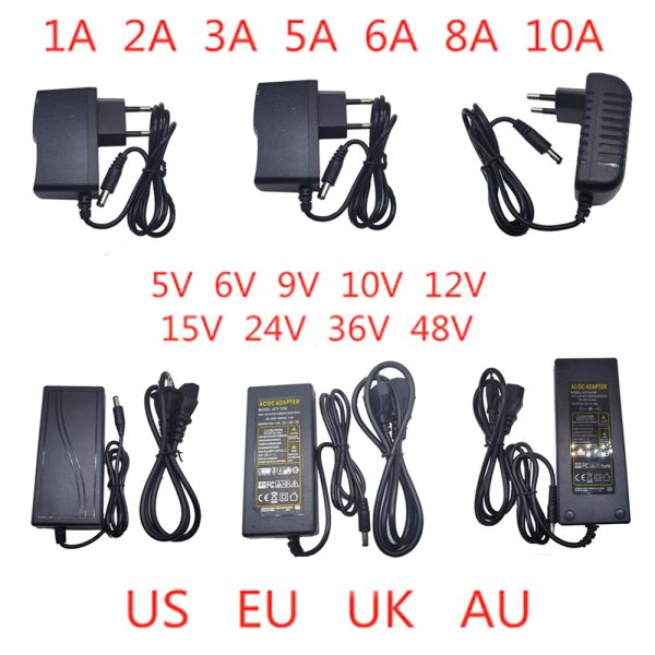 2025 DC 5V 12V 24V Adapter Power Supply AC 100V-240V 1A 2A new 3A 5A 6A 8A 10A Charger Converter Adaptor For 5050 LED Strips Light Lamp