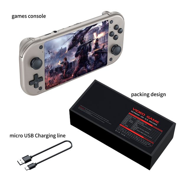 M17 Retro Game Handheld Game Console 4.3 Inch 480*272 LCD Screen Portable Game Console Emuelec Built-in Game 25 Emulators