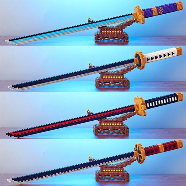 240+Pcs Japanese Anime Sword Building